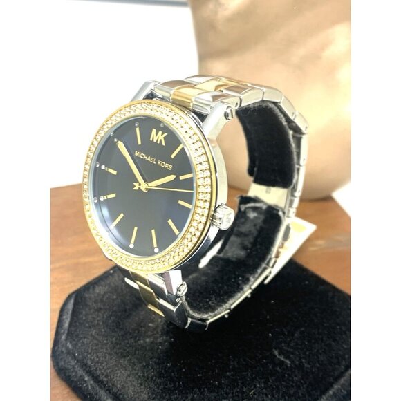 Michael Kors Womens Watch MKO1049 Quartz Blue Dial Two Tone Stainless Steel 38mm main image 10